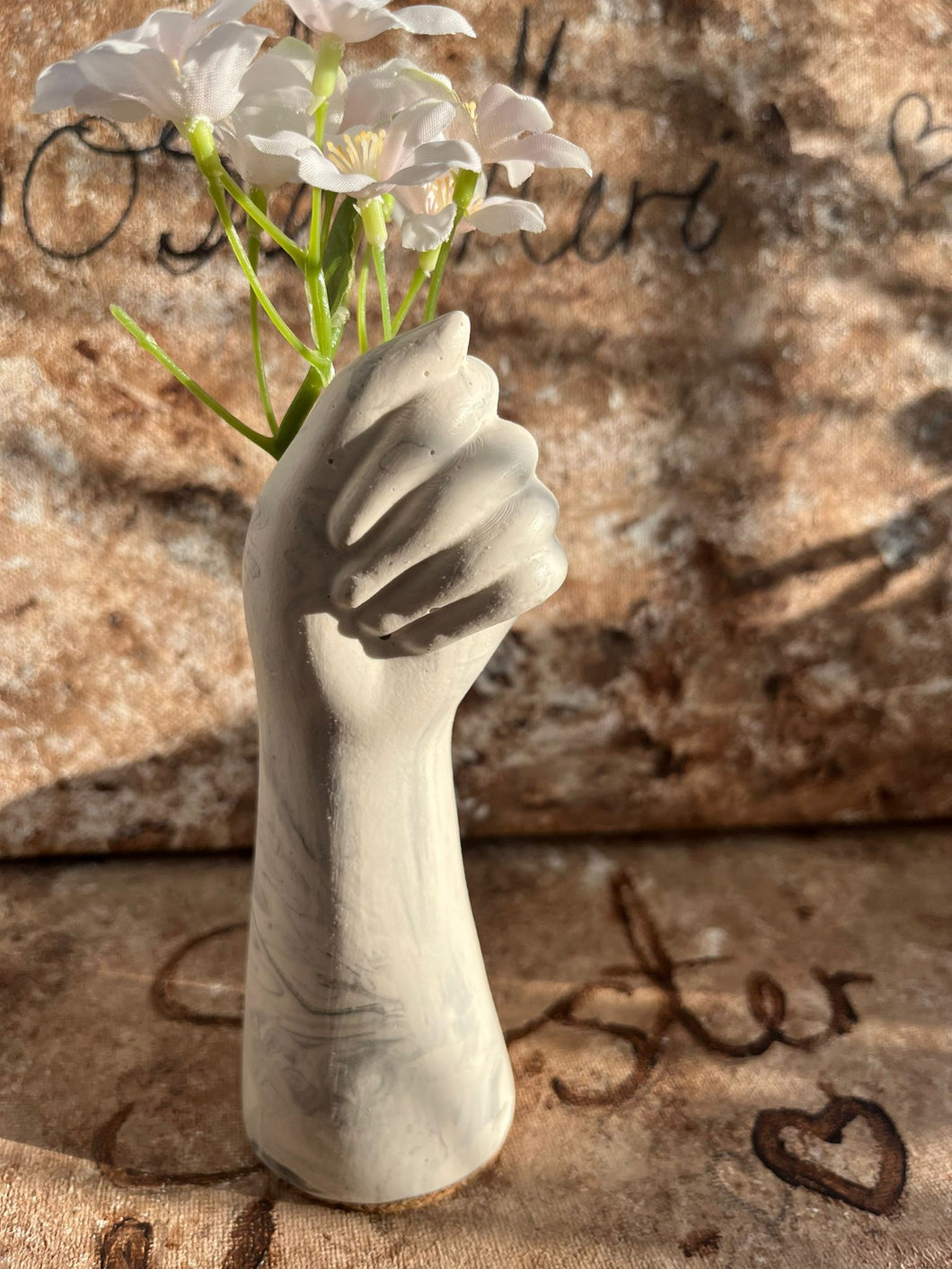 Jesmonite Vase Hånd 14 cm