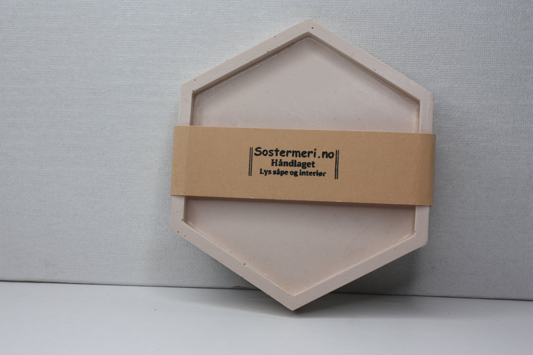 Jesmonite Fat Heksagon 10 x 10 cm
