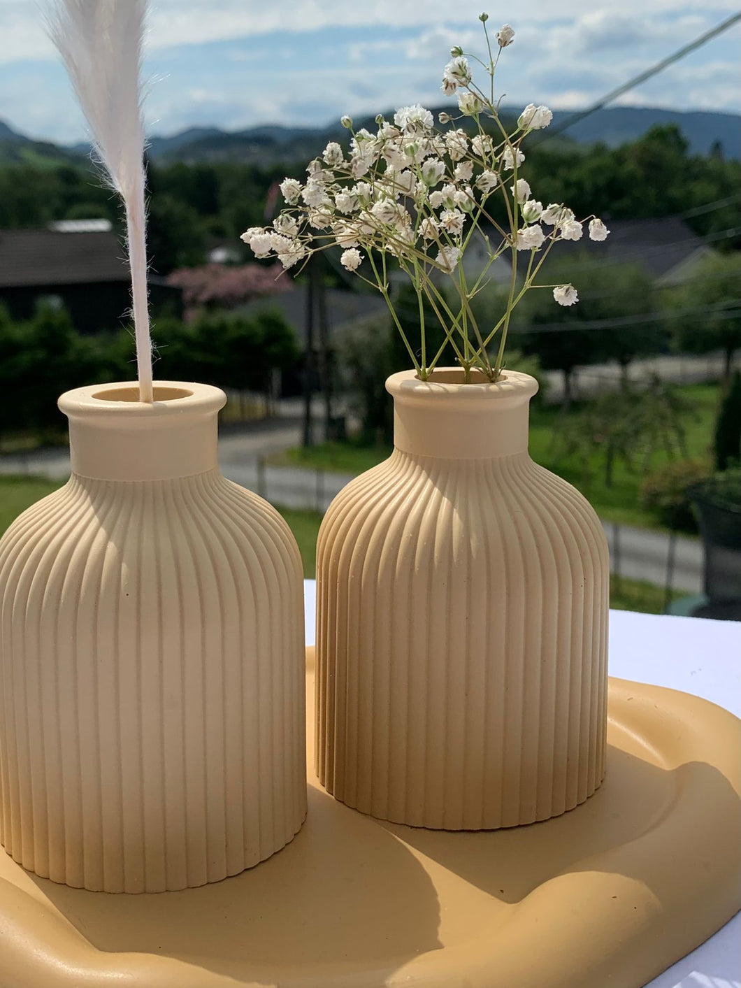 Jesmonite Vase stripete